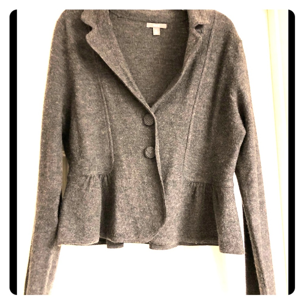 Grey wool cardigan/jacket